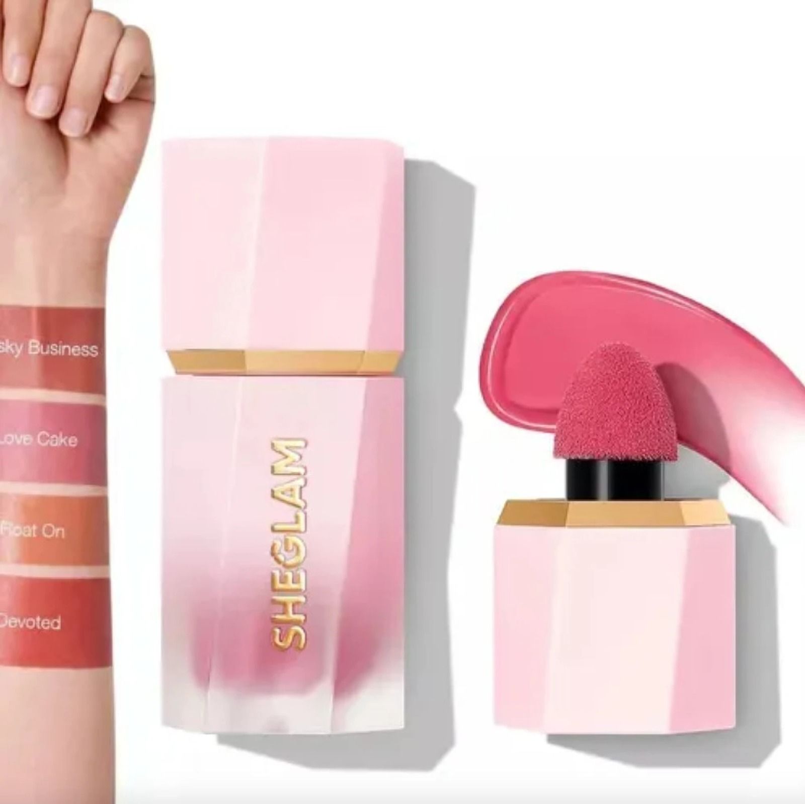 Blendable Liquid Blush Love Cake Soft Natural Makeup Finish-image-12