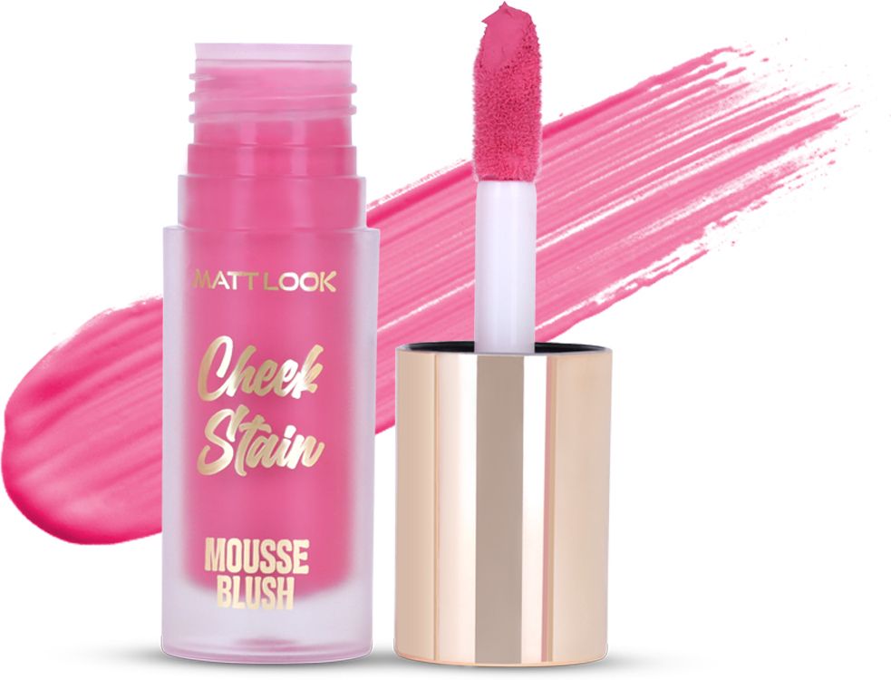 Cheek Stain Mousse Blush, Vitamin E Long lasting formula Natural Radiant finish-image-29