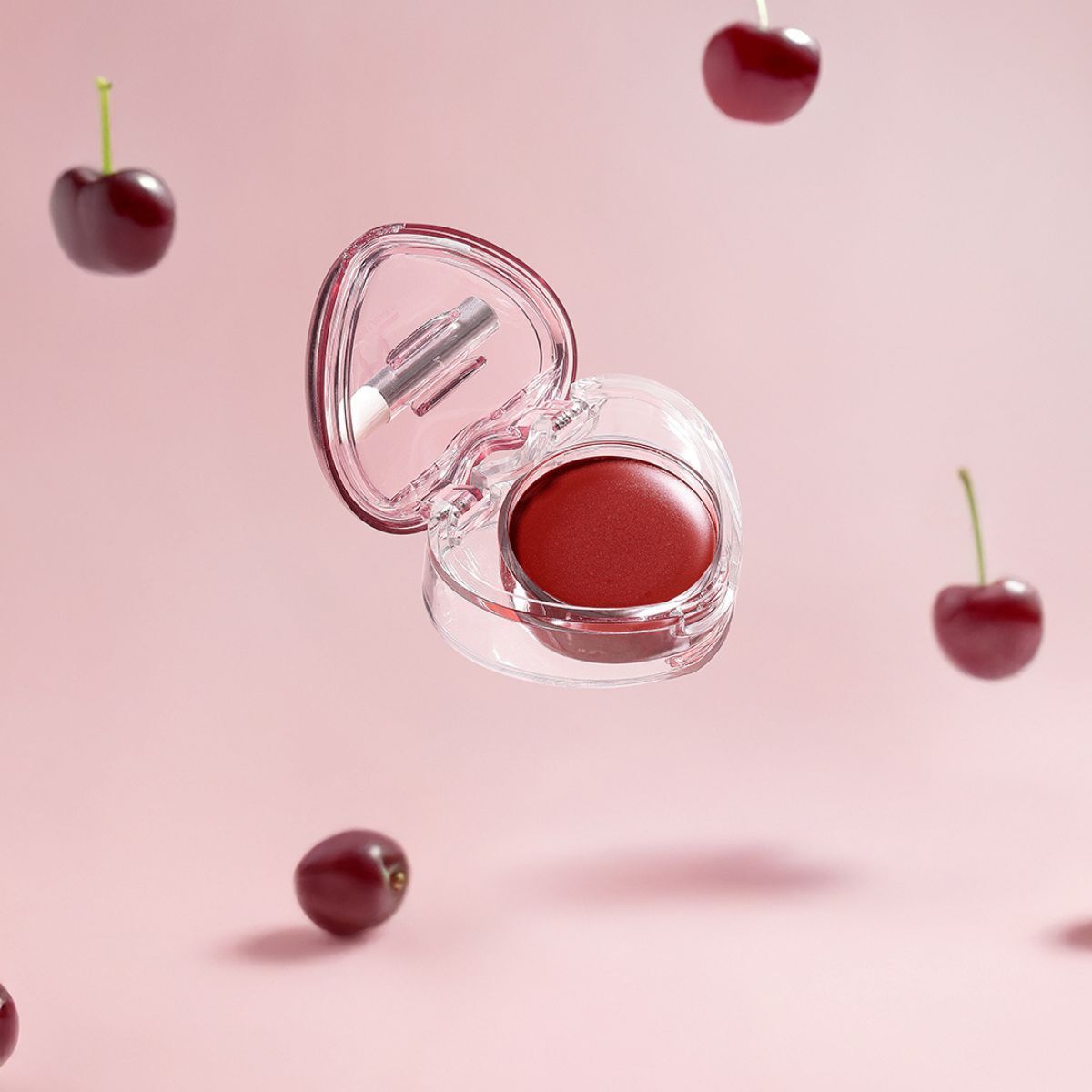 cuffs n lashes Sweet Heart Blurry Pudding Blush 5g Lip & Cheek Mud - 01 Cherry Cream-picture-11