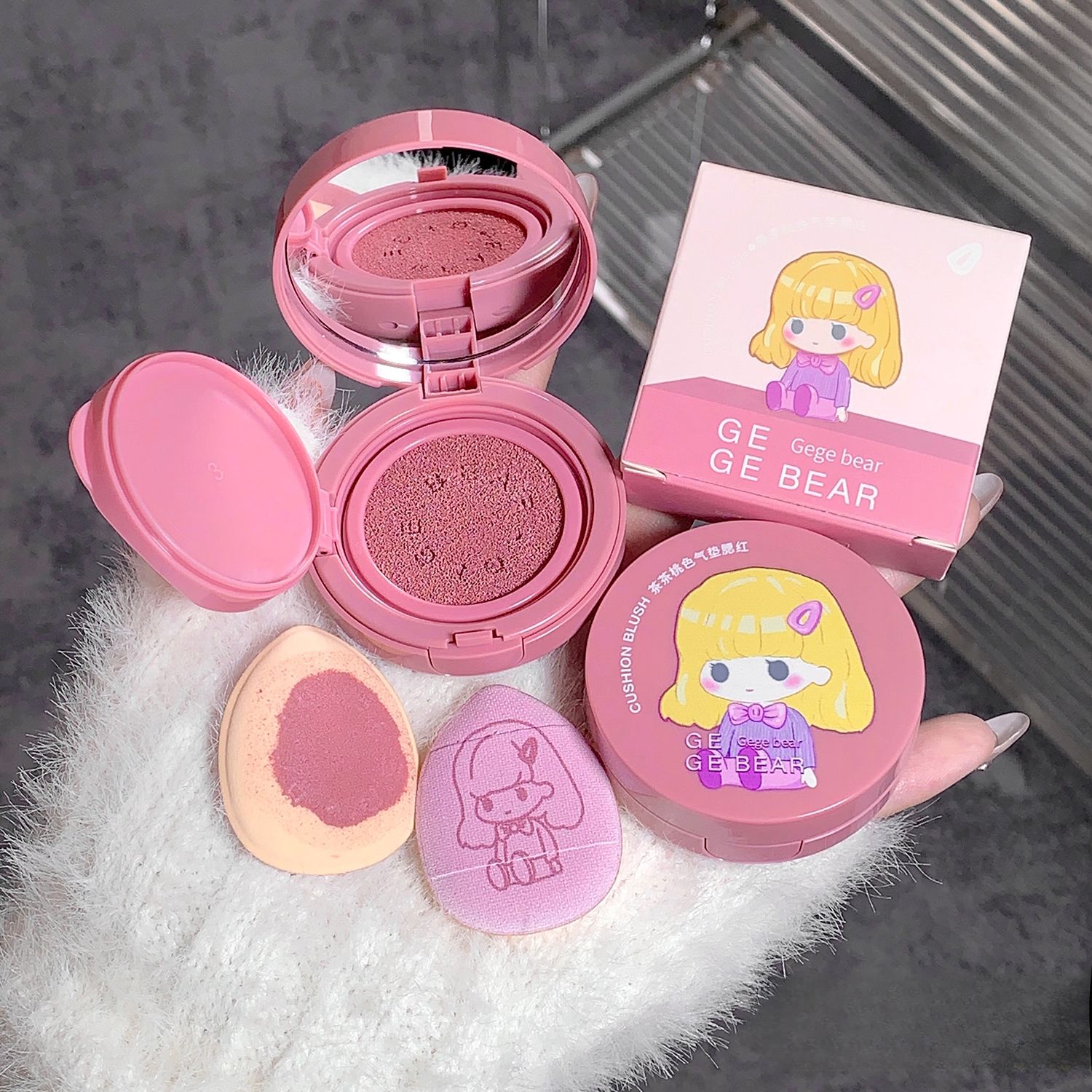 Soft Cushion Blush for Smooth Blendable Dewy Finish Radiant Look[Pack 1]-image-32
