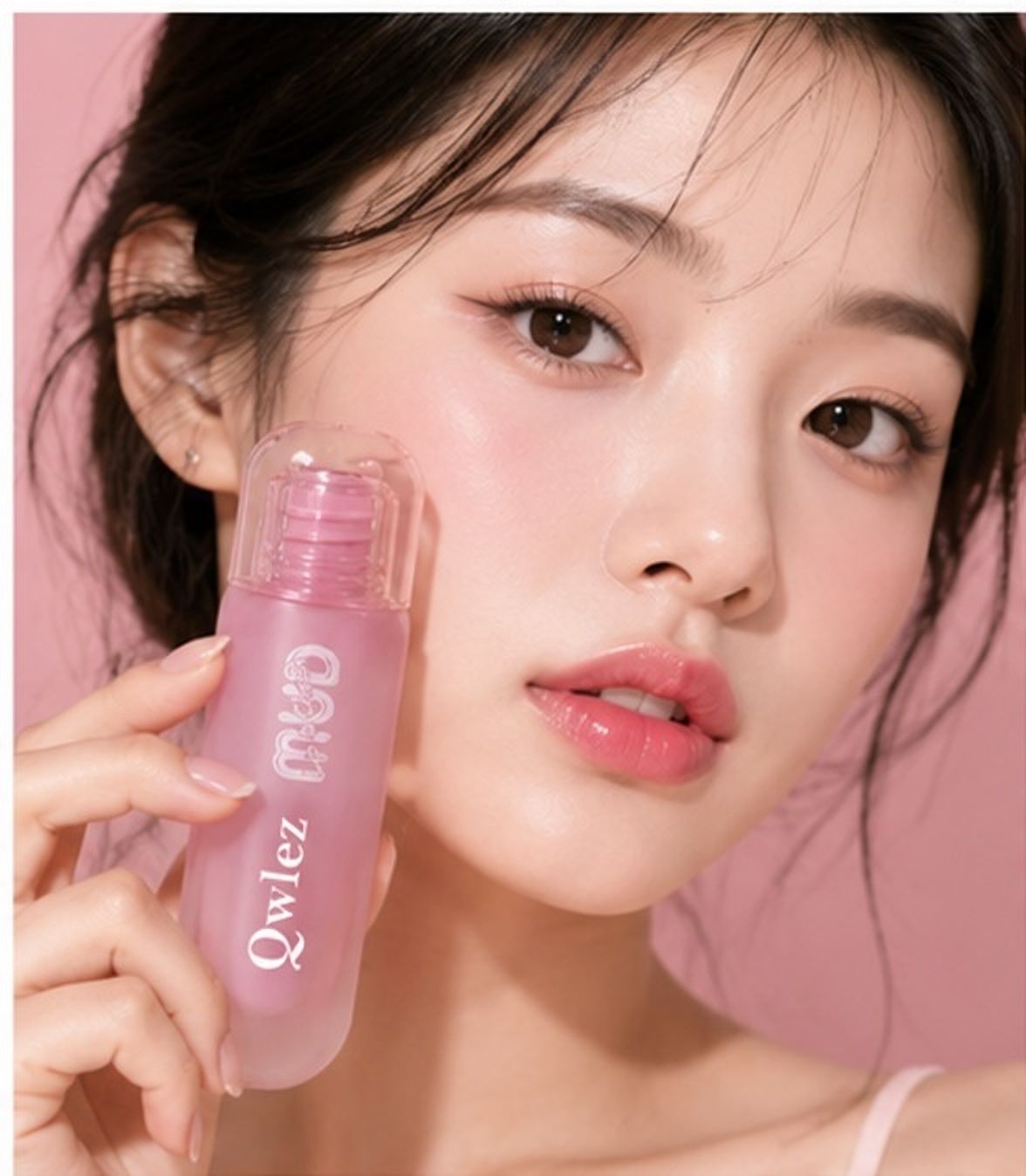 Korean Style Pink Liquid Cheek Tint with Dewy Finish-image-10