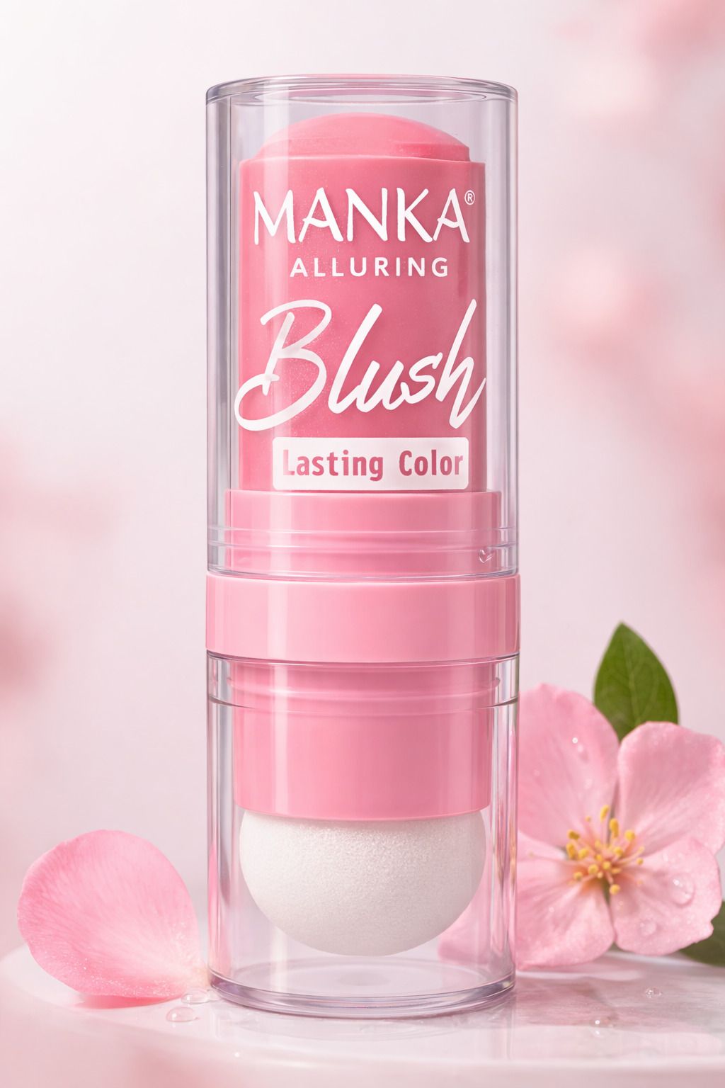 manka alluring 2 in 1 Blush Stick with Sponge Applicator | Cream Blush for Cheeks Long Lasting-picture-22