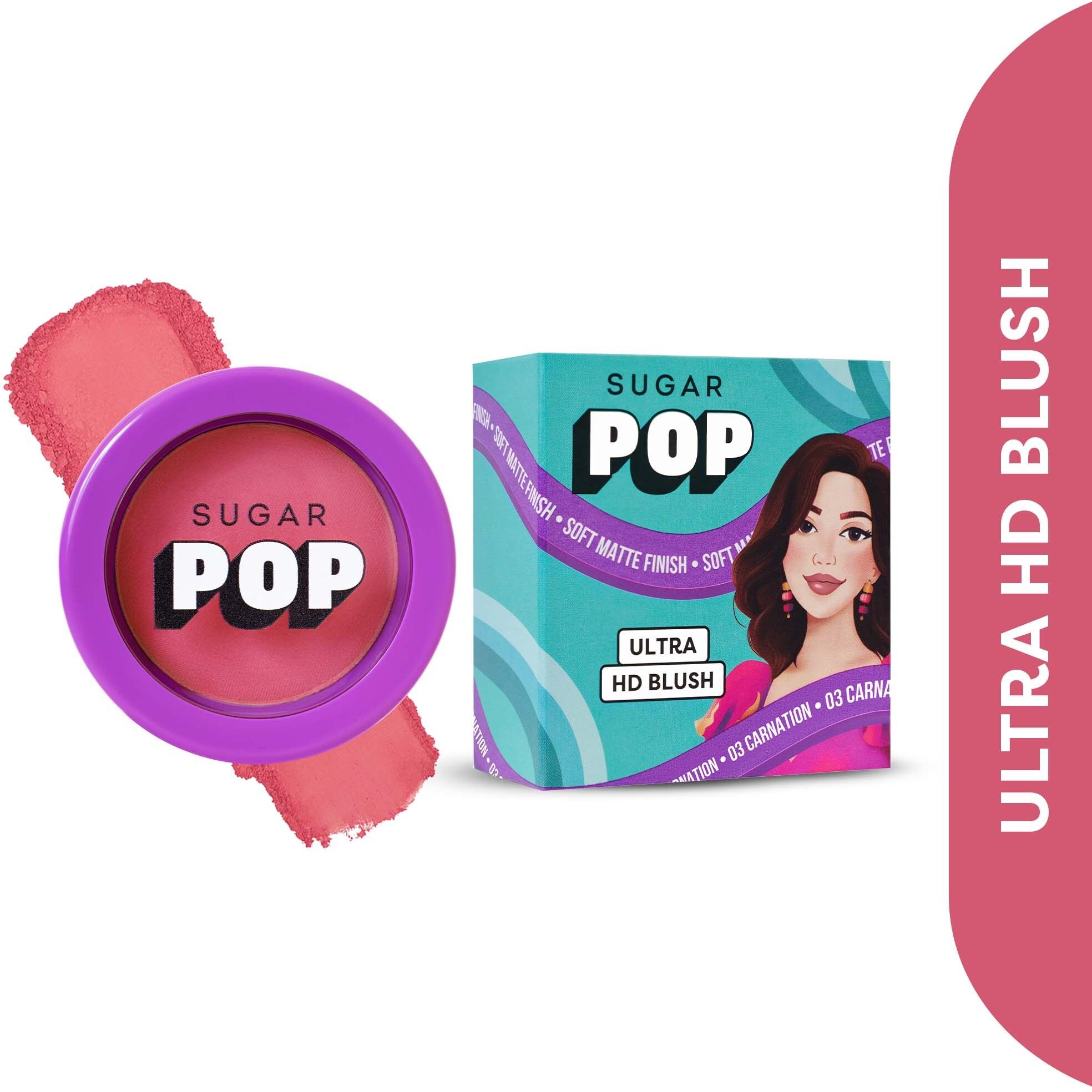 sugar pop Ultra HD Blush-03 Carnation | Ultra Pigmented and Blendable for Natural Glow |-picture-19