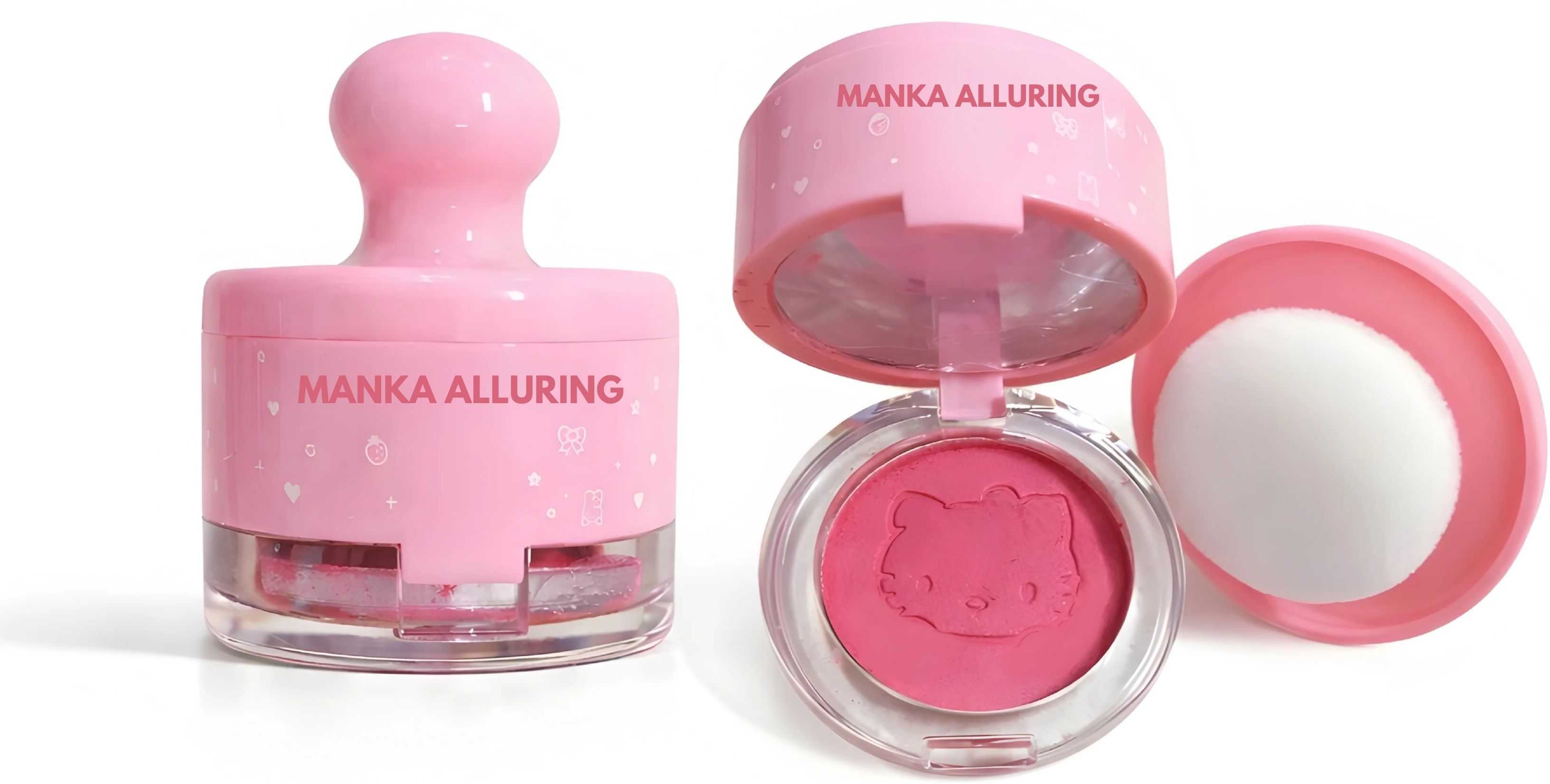 manka alluring Cute Kitty Stamp Blush Compact – Lightweight Long Lasting Matte Cheek Color-picture-10
