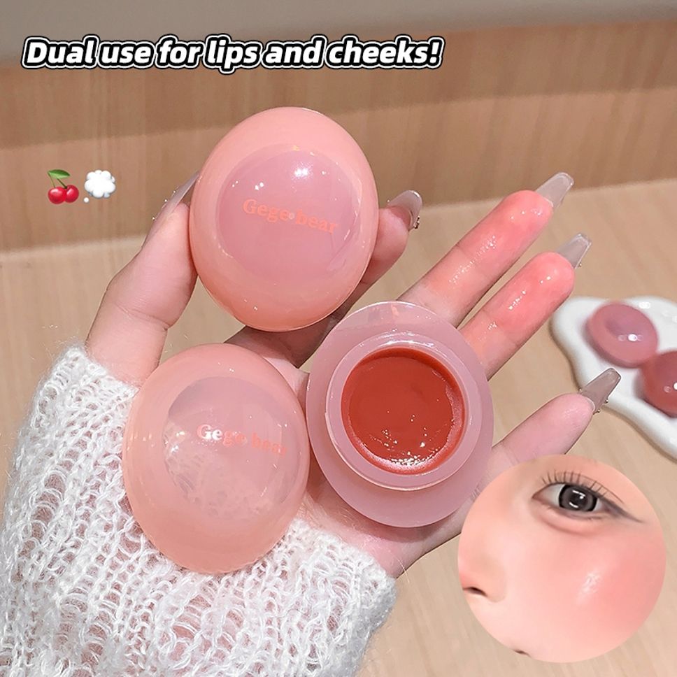 GEGE BEAR 2 in 1 Lip and Cheek Dew Balm Glossy Moisturizing Makeup Balm-image-20