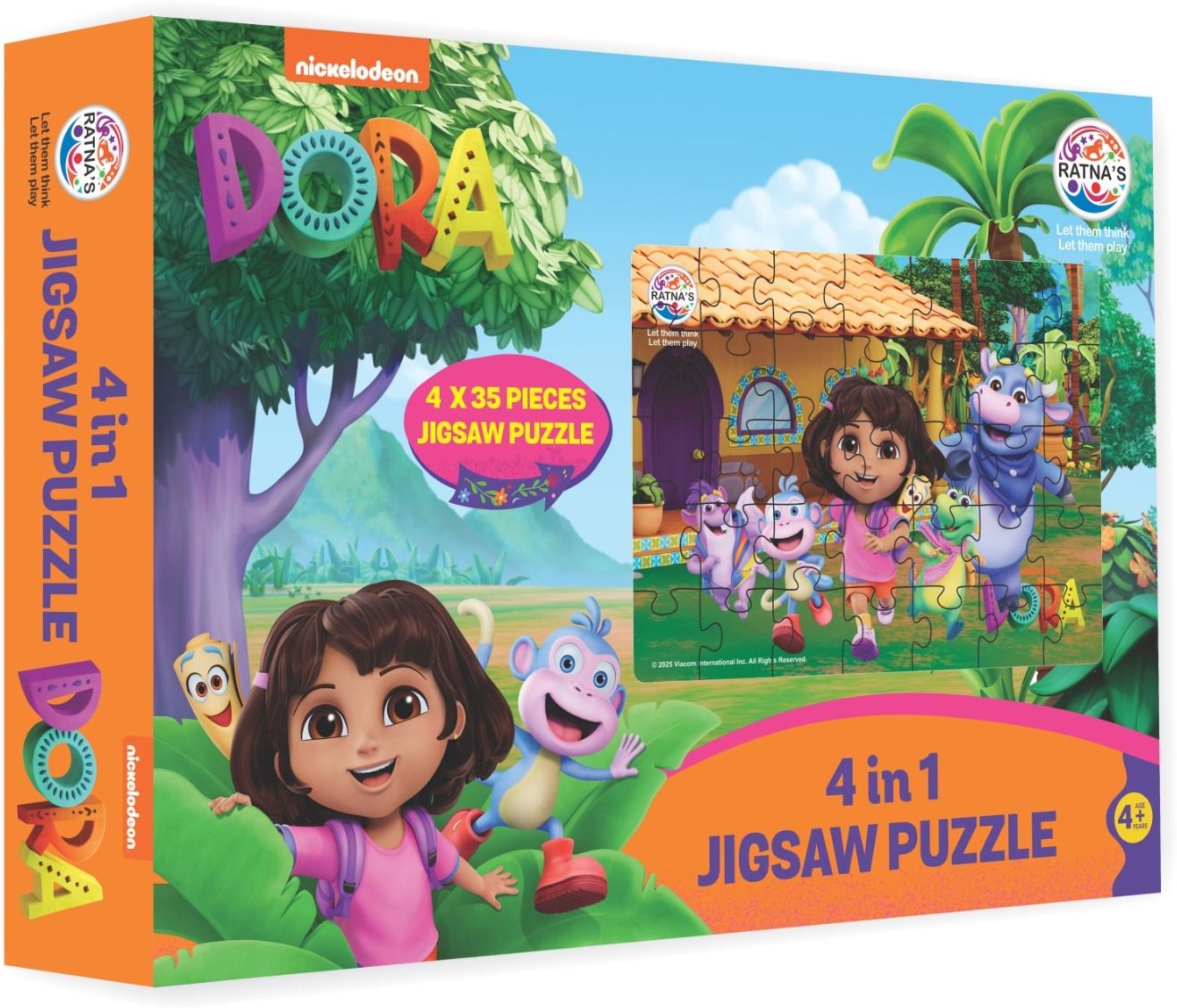 ratnas Dora Jigsaw Puzzle Set (2373) 4 Themed Puzzles (35 Pieces Each) Educational Board Games-picture-22