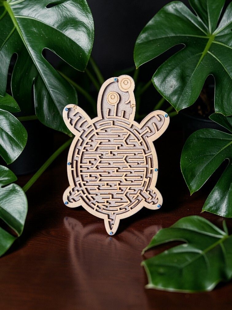 playxa Wooden Turtle Shape Educational Maze Board Game Brain Training and Kids Learning Board Game Accessories-picture-32