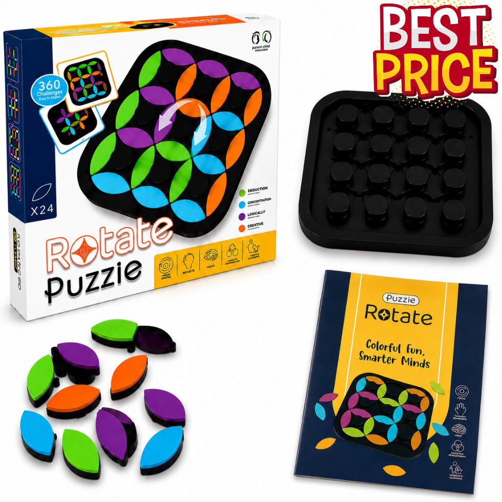 Interactive Rotate Puzzle Learning Board Game for Boys Girls Age 3 Plus Educational Board Games-image-21