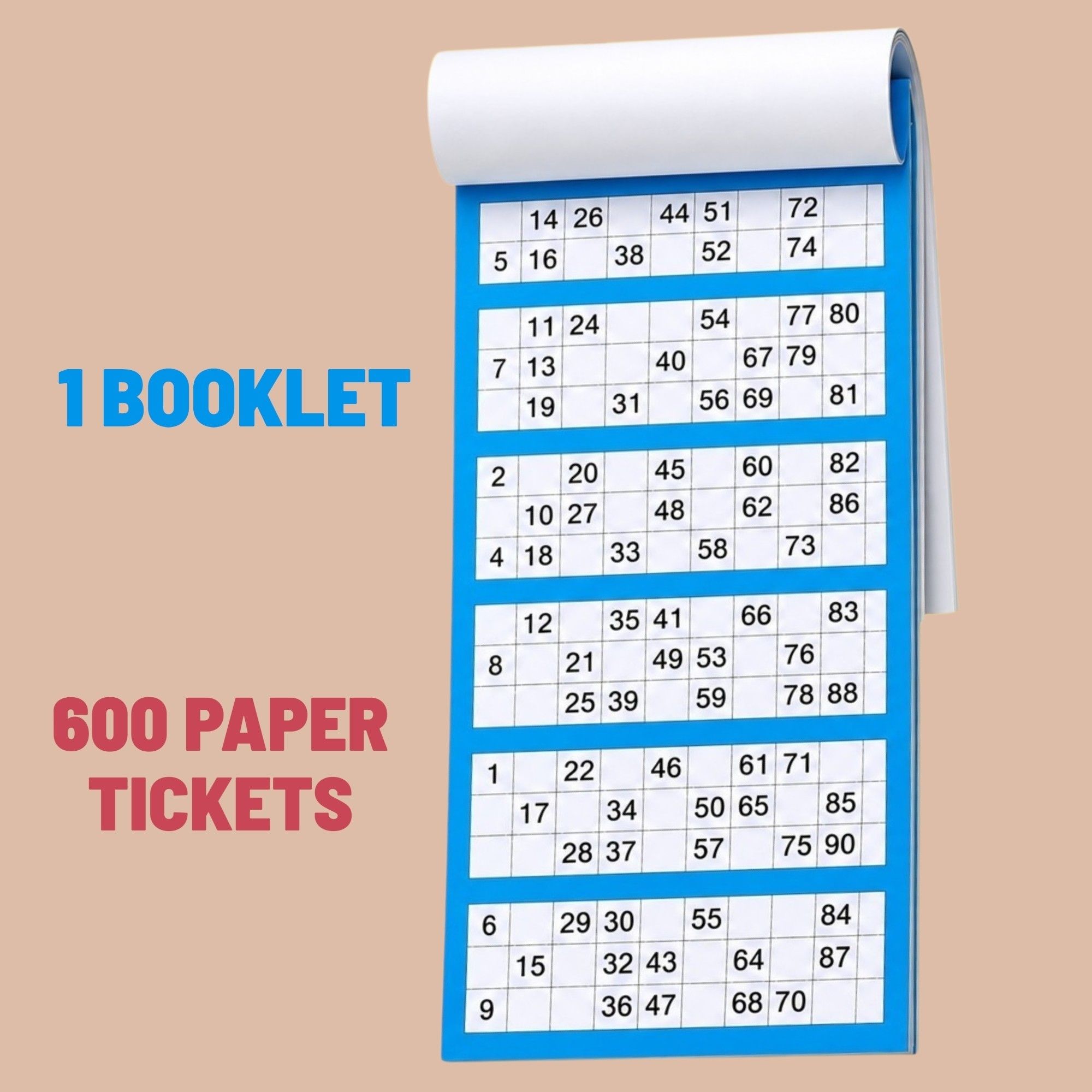 Tambola game tickets book housie booklet lotto paper tickets (1 BOOK ) Board Game Accessories-image-45