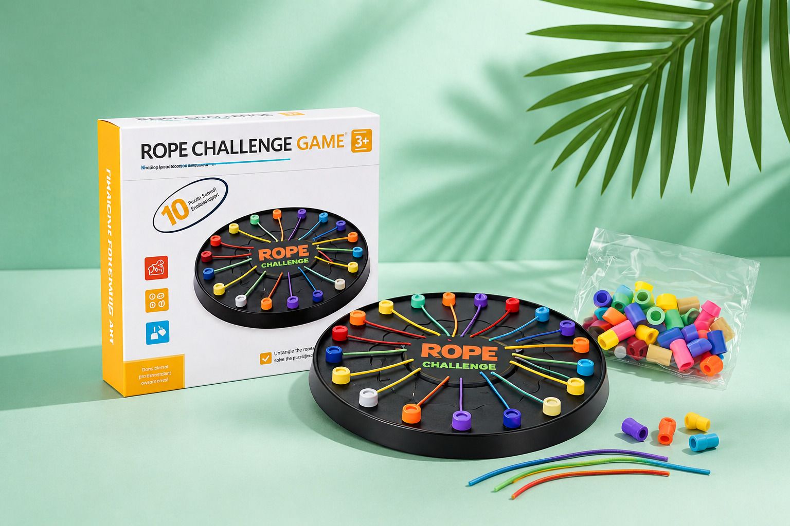 plasticnest Educational Rope Challenge Logic Puzzle Game for Kids Brain Development Educational Board Games-picture-8