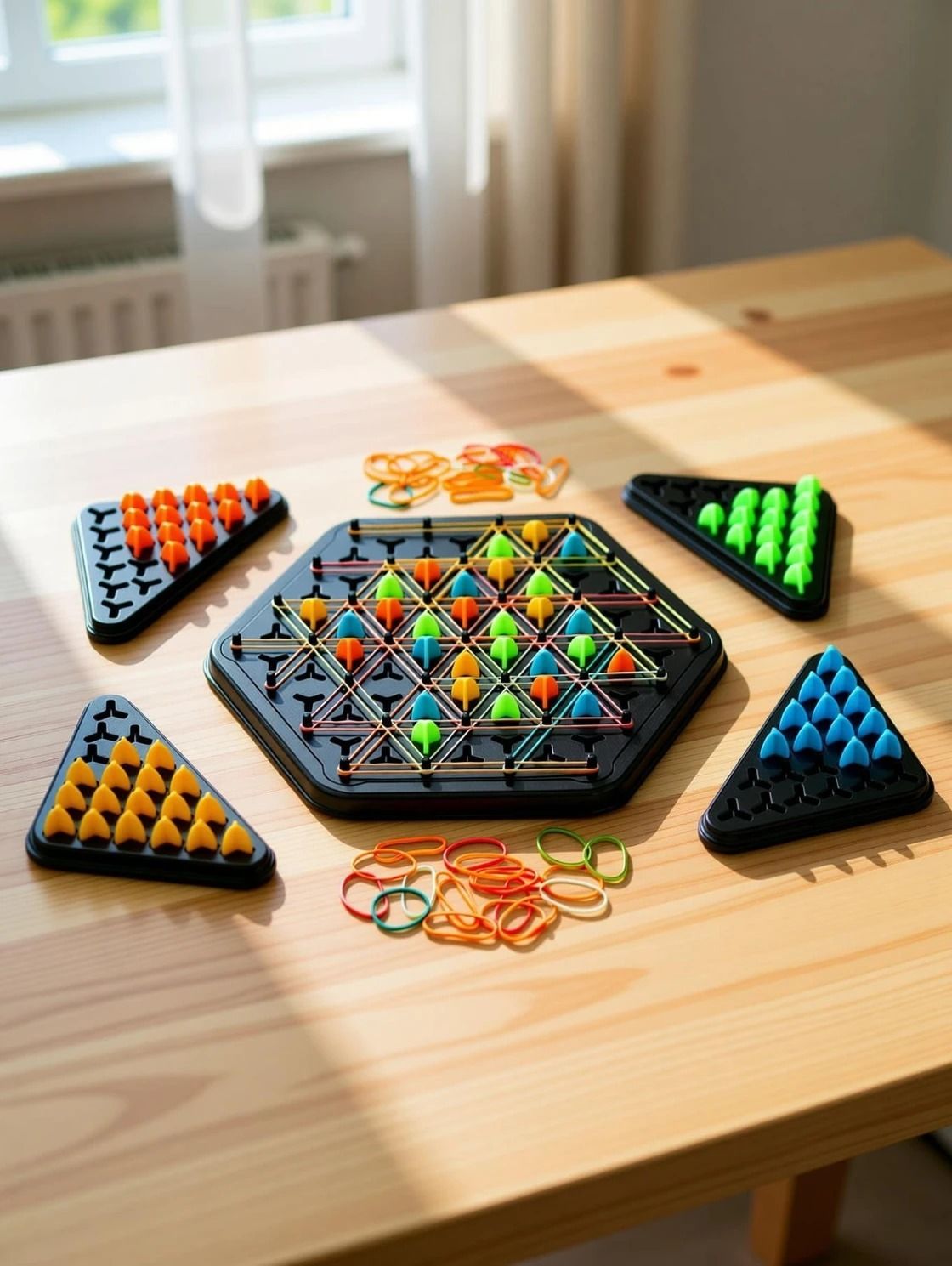 Triangle Chess Game Triggle Rubber Band Game for Kids & Adults,Family Game Board Game Accessories-image-23