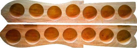 jayam traditional WOODEN YELLOW COLOUR FISH PALLANKUZHI ONLY Educational Board Games-picture-5
