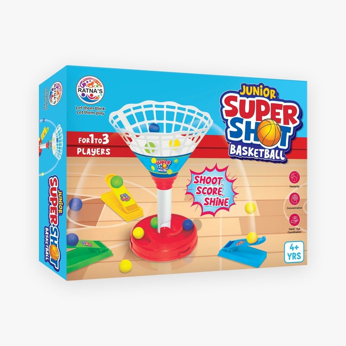 Super Shot Basket Ball Junior (1629) Shoot, Score,` Shine Party & Fun Board Game-image-30