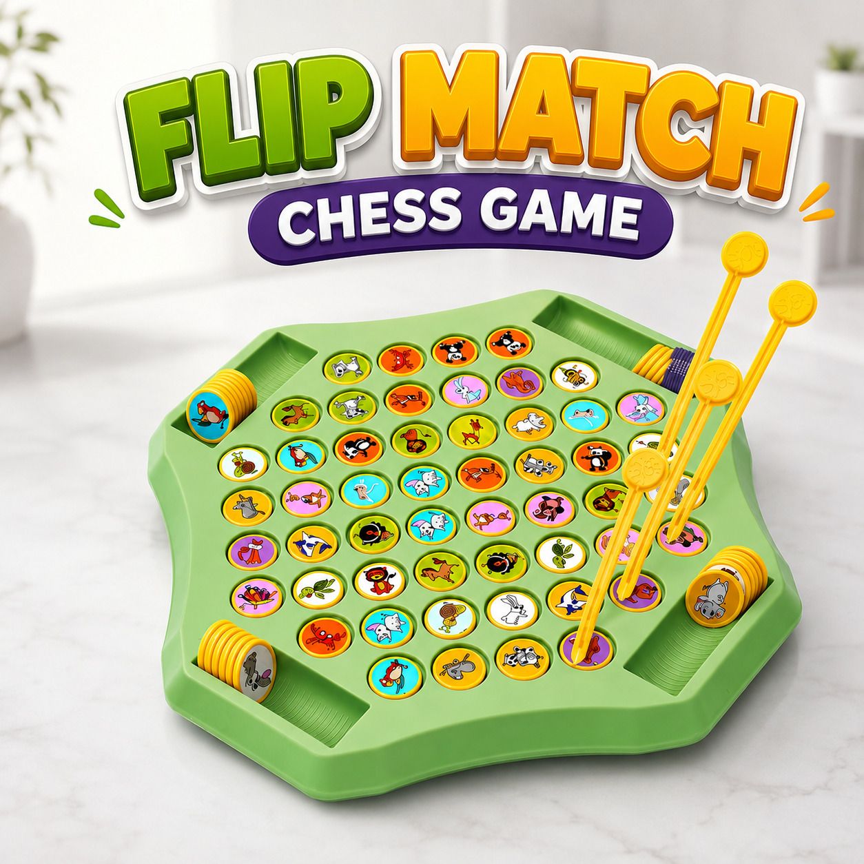 Flip Match Memory Chess Game for Kids Learning Board Game Age 3+ Educational Board Games-image-40