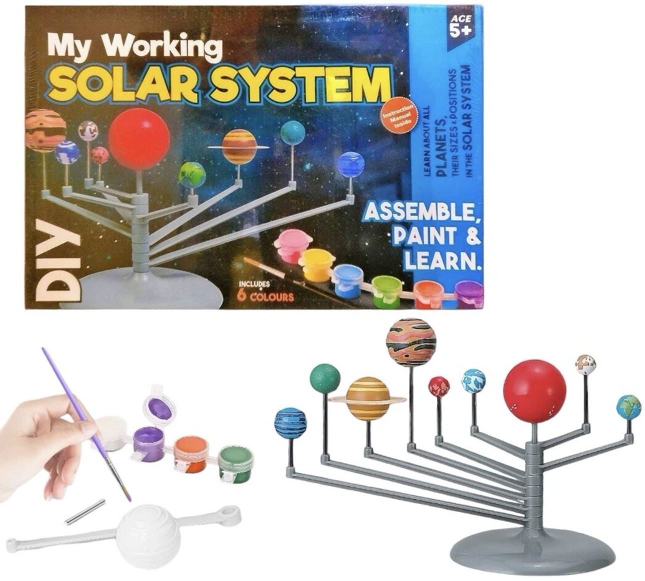 jayaansh traders My Working Solar System Diy Kit Assembling Paint & Learn Toy-picture-9