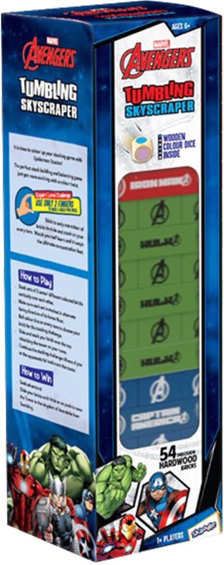 skoodle AVENGERS STACKRR - Iron Man, Hulk & Cap America Tumbling Tower Game for Kids 6+ Educational Board Games-picture-24