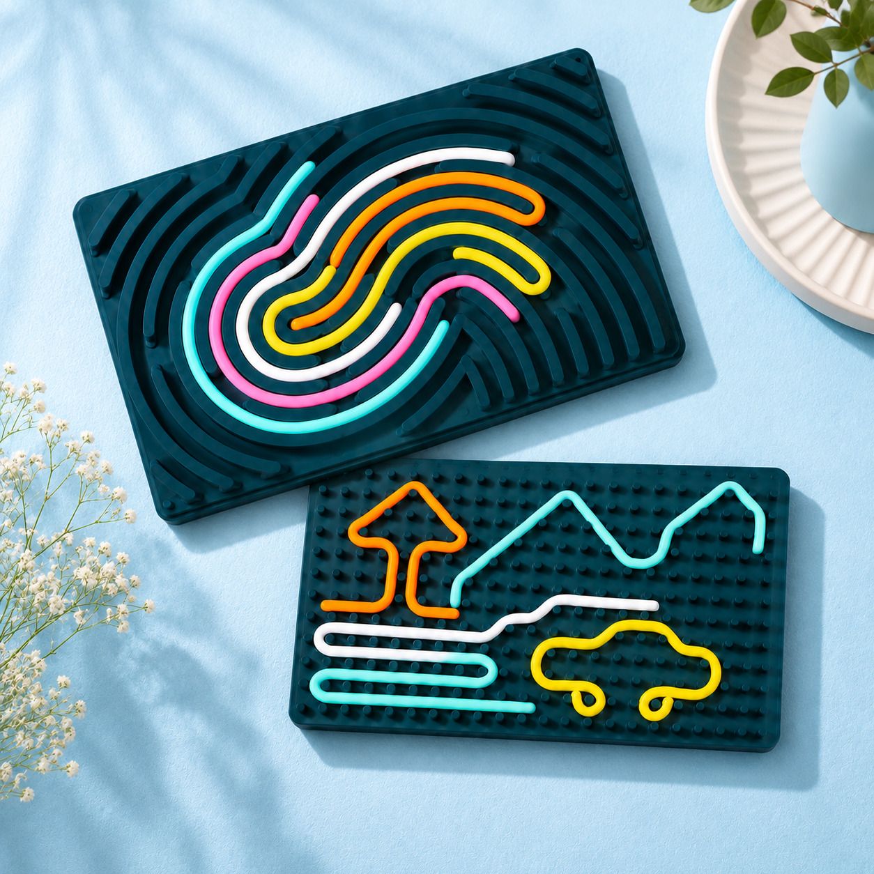 urbanplast Montessori Sensory Activity Board for Kids 3+ Years Educational Board Games-picture-39