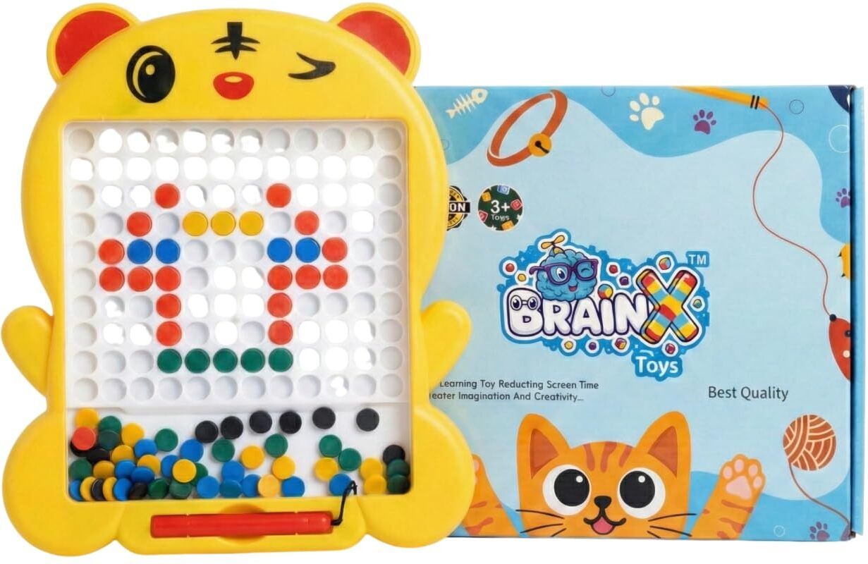 kidoyz Magnetic Dot Art Drawing Board for Kids Ideal for Creativity, Fine Motor Skills Educational Board Games-picture-15