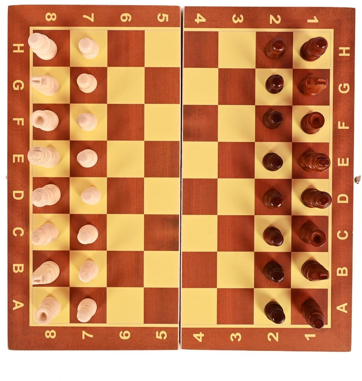 spocco 11x11 Inch Wooden Folding Chess Set with 32 Wooden Pieces Board Game Set 02 28 cm Chess Board-picture-28
