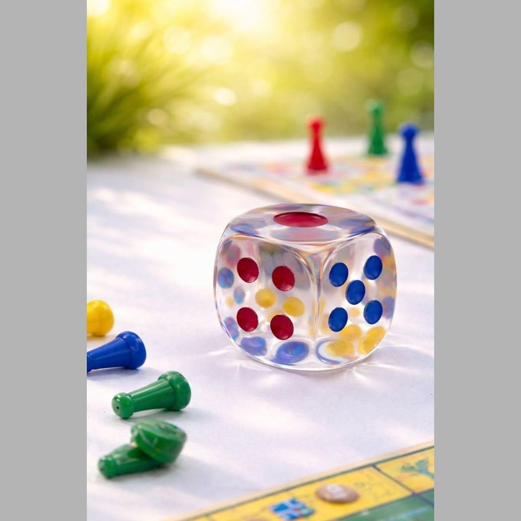 digsmorden Jumbo Dice with Colored Dots, 6-Sided Transparent Gaming Dice for Farkle_09 Party & Fun Board Game-picture-3
