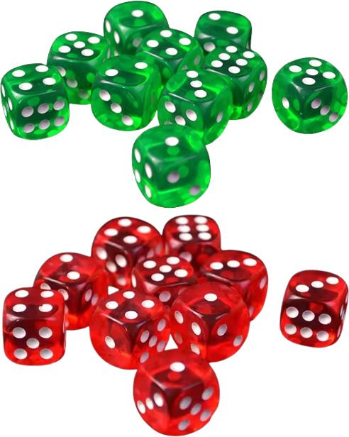brightstar ISHARA Ludo Dice 16mm (2 Colour Combo Dice) - Pack of 16 Board Game Accessories Board Game Accessories-picture-8