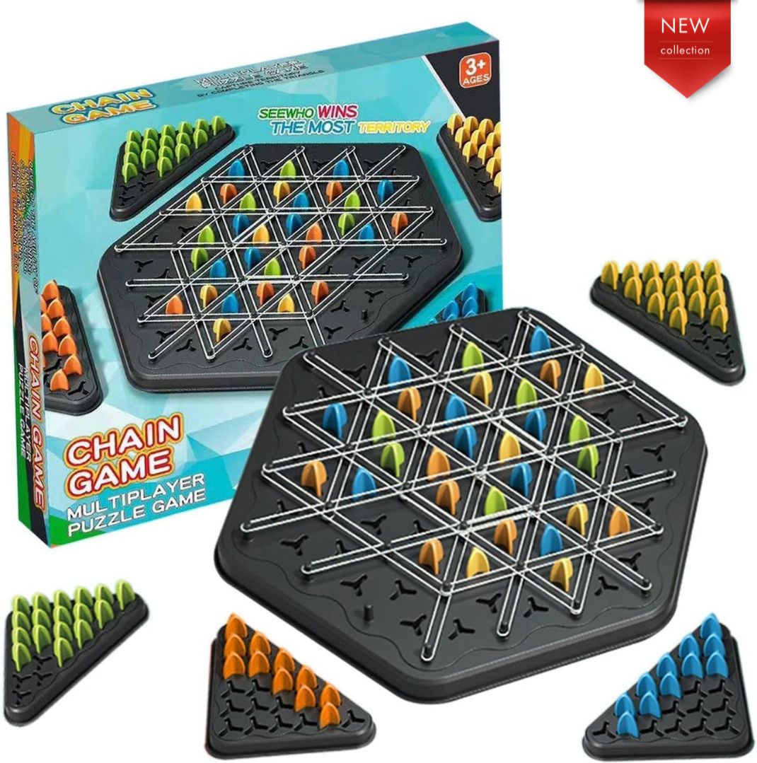 Classic Chain Board Game with Color Pegs for Kids Family Indoor Play Party & Fun Board Game-image-44