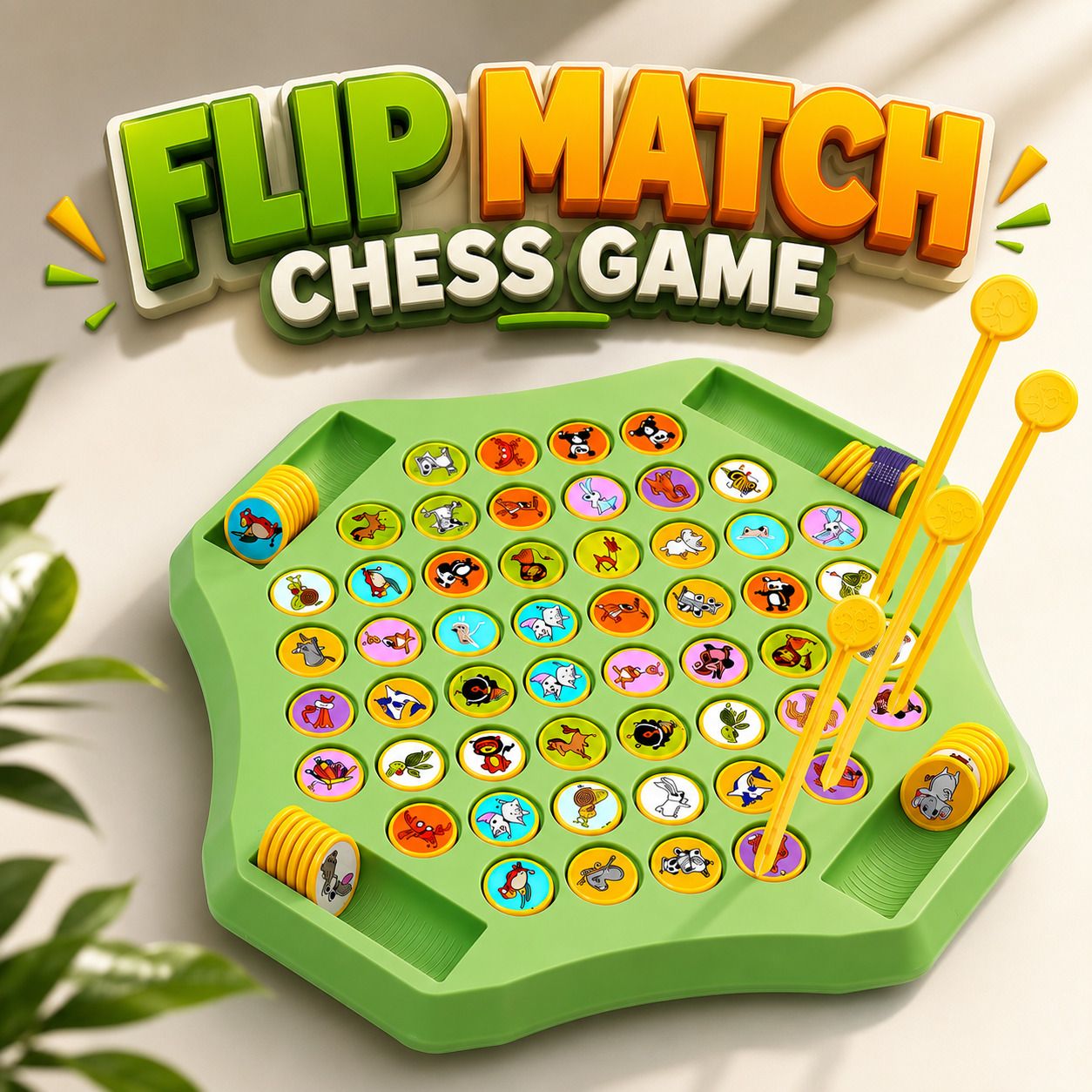 Flip Match Animal Memory Board Game for Kids Educational Toy 3+ Educational Board Games-image-45