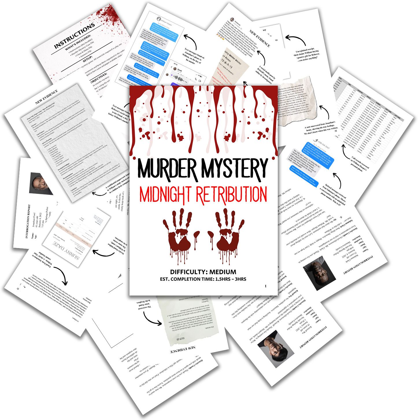 veenshi Midnight Retribution Murder Mystery Cold Case File | Mystery Game Party & Fun Board Game-picture-20