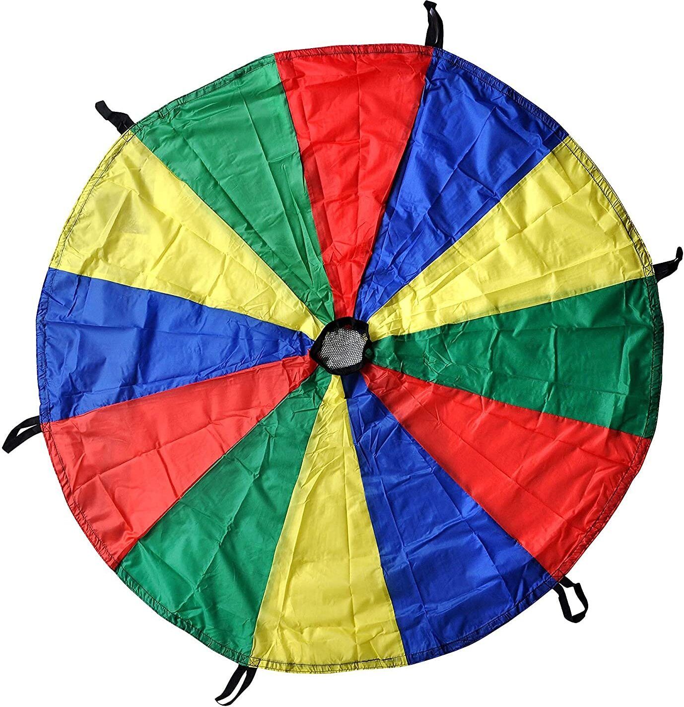 Kids Play Parachute 16 feet with Handles and Carry Bag for Cooperative Play Board Game Accessories-image-35