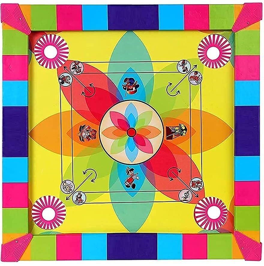 goldiluxe Combo Ludo board Carrom board game for kids indoor family fun game Carrom Board Game-picture-0