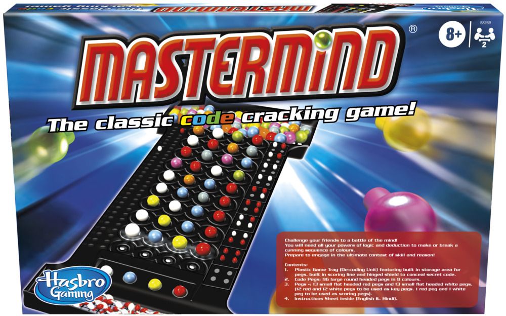 Mastermind The Classic Code Cracking Game For Ages 8 and Up, for 2 Players Strategy & War Board Game