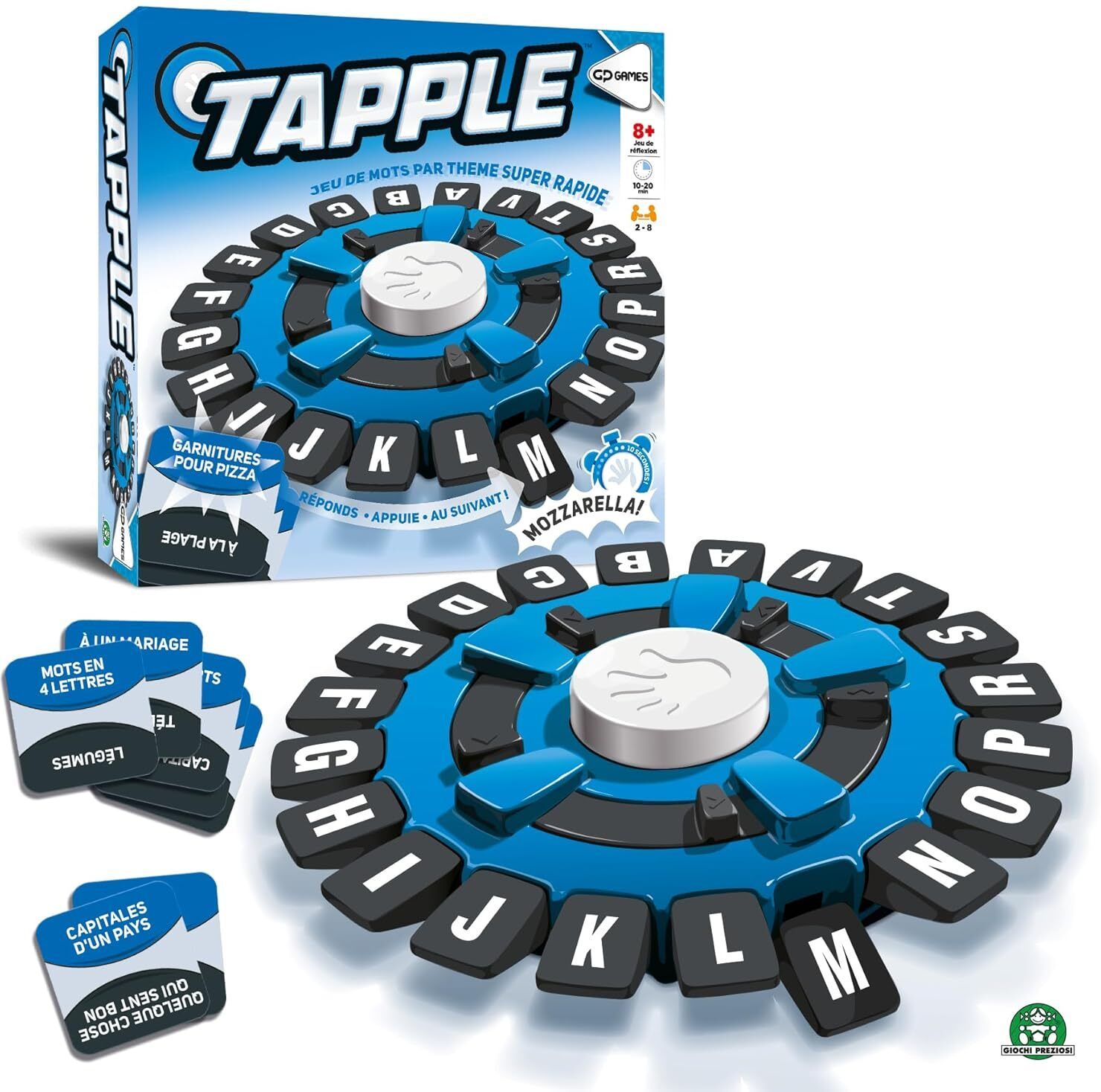 j k international Tapple, Electronic Word Game, Speed and Thought, 2 to 8 Players Educational Board Games-picture-24