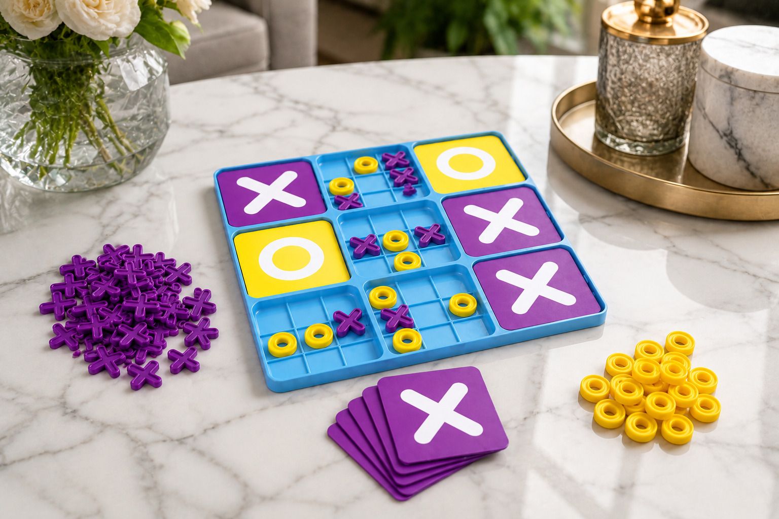 plasticnest Mind Challenge Tic Tac Toe Board Game Indoor Activity Toy for Children Educational Board Games-picture-13