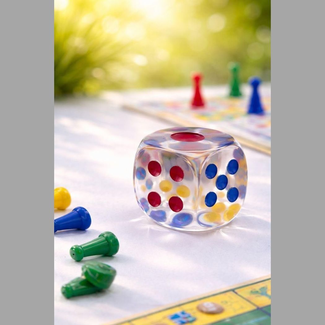 digsmorden Jumbo Dice with Colored Dots, 6-Sided Transparent Gaming Dice for Farkle_08 Party & Fun Board Game-picture-1