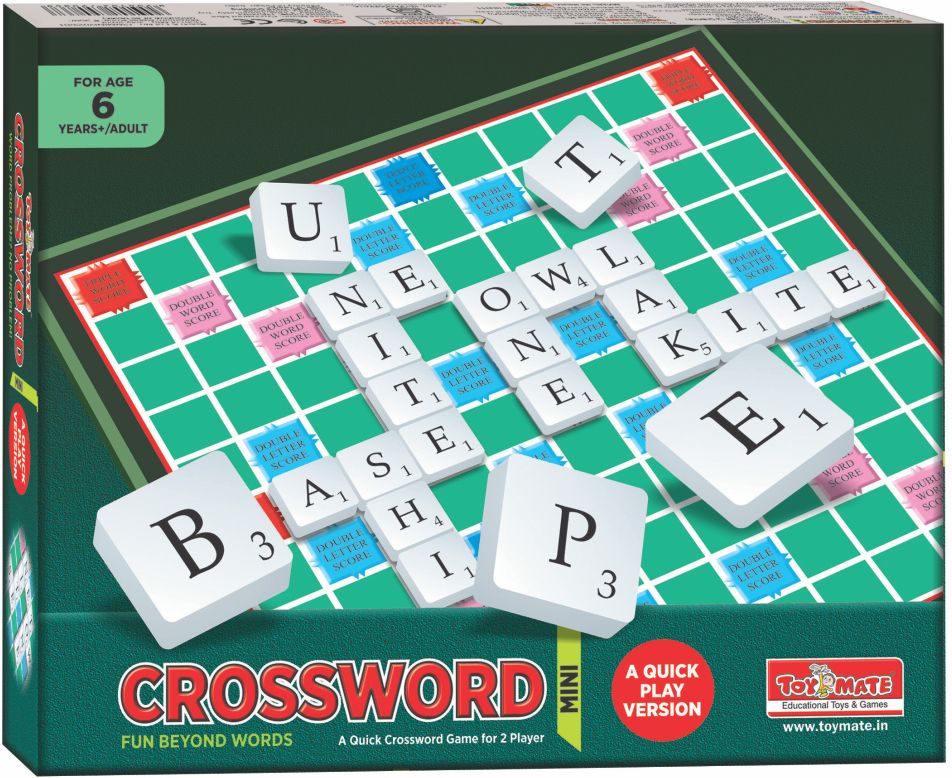 Mini Crossword Scrabble Board Game Word, Letters Game for All Ages, 2 Player Educational Board Games-image-45