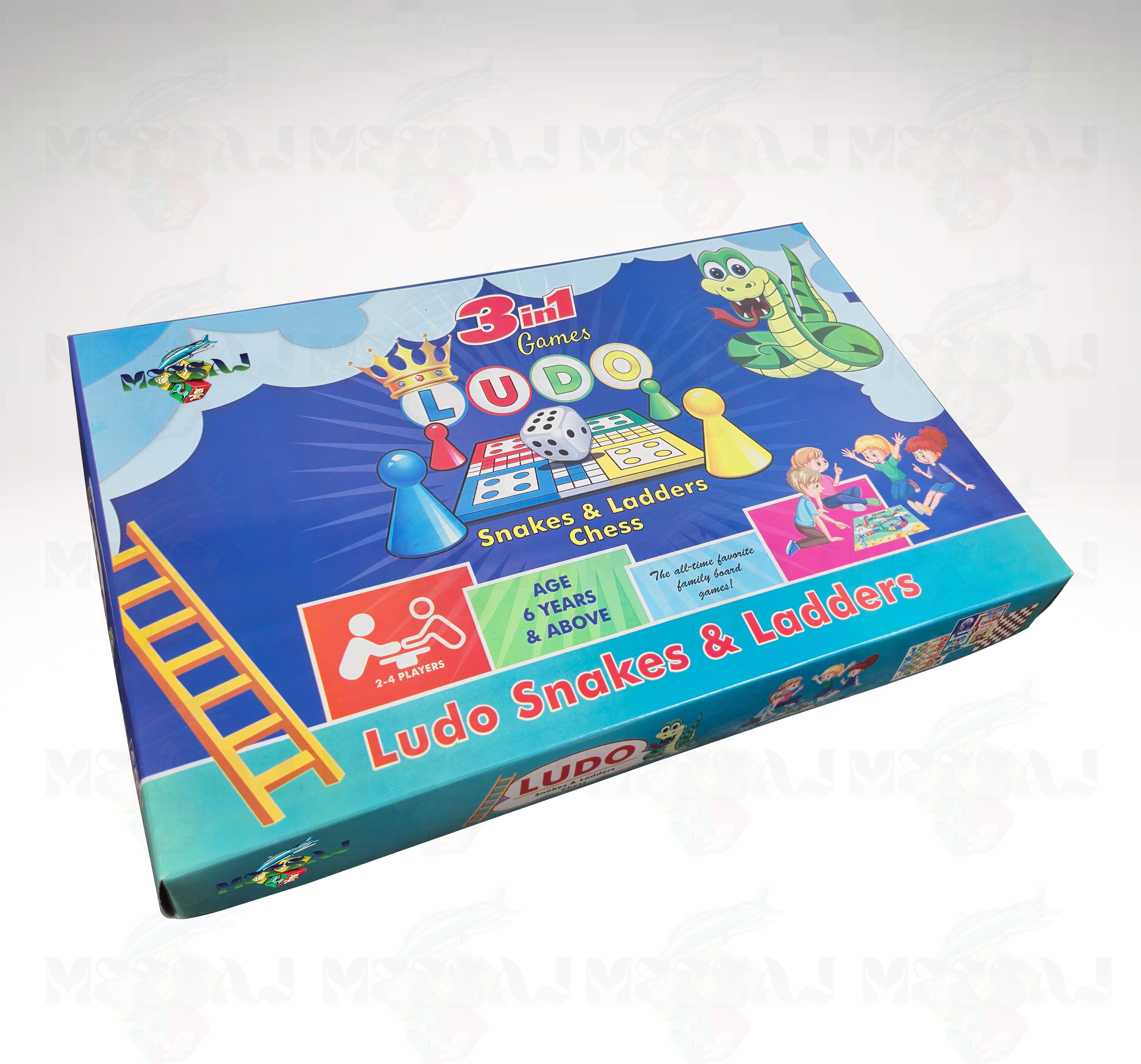 Deluxe 3-in-1 Family Board Game – Chess, Ludo & Snakes and Ladders | Classic Party & Fun Board Game-image-29