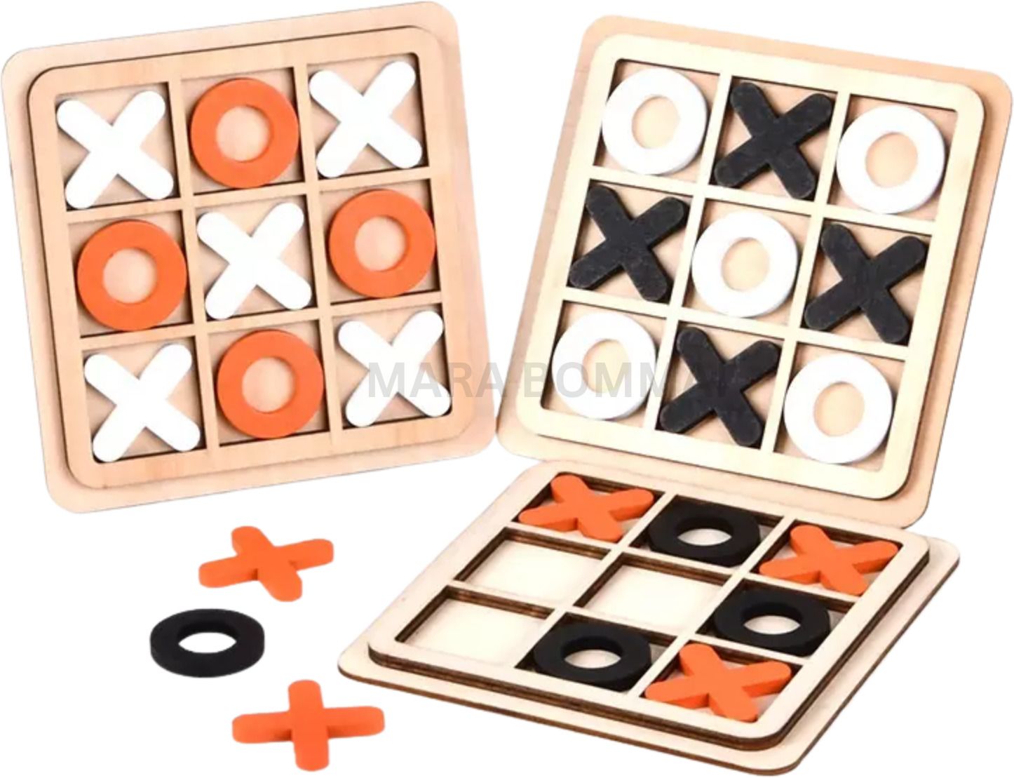 Wooden Tic Tac Toe Board Game for Kids & Adults Random Colour ( Pack Of 1 ) Party & Fun Board Game-image-47