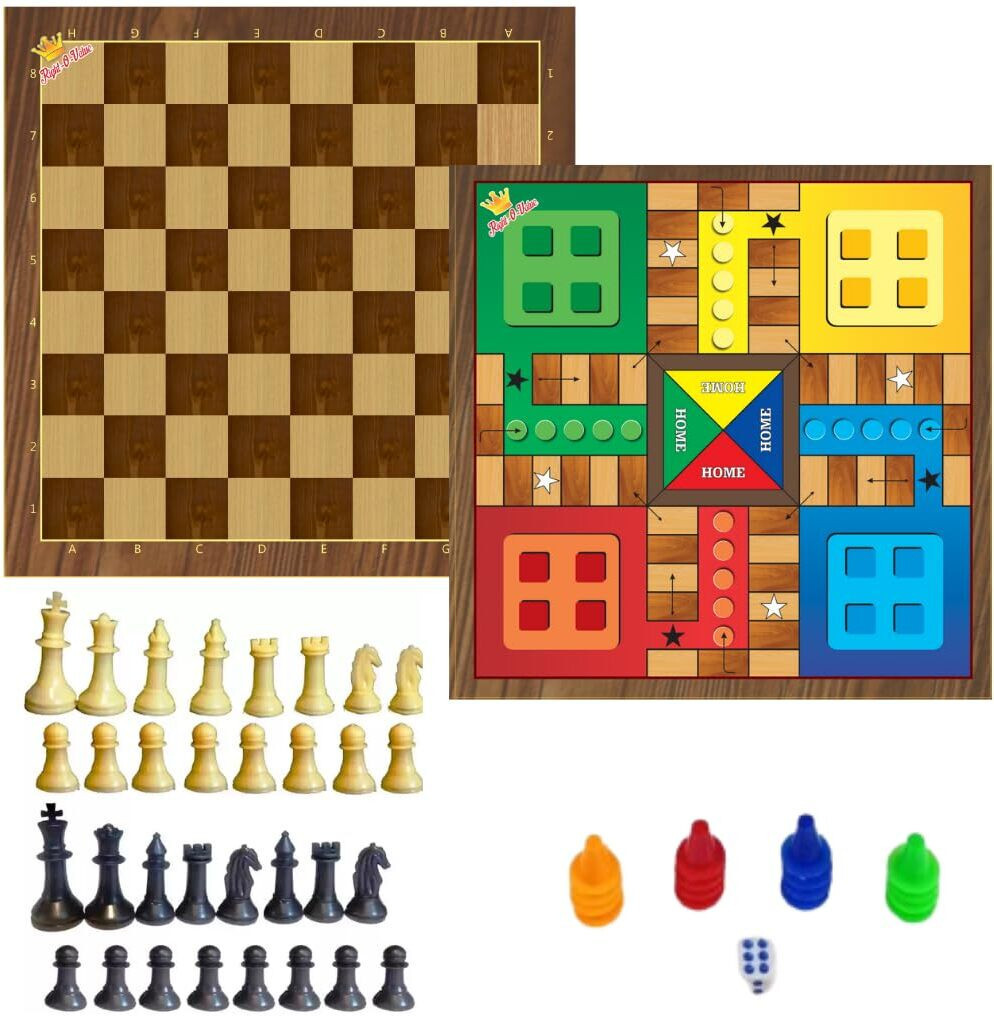 wee care 2 in 1 Chess & Ludo Portable Travel Game Set Strategy & War Board Game image 1