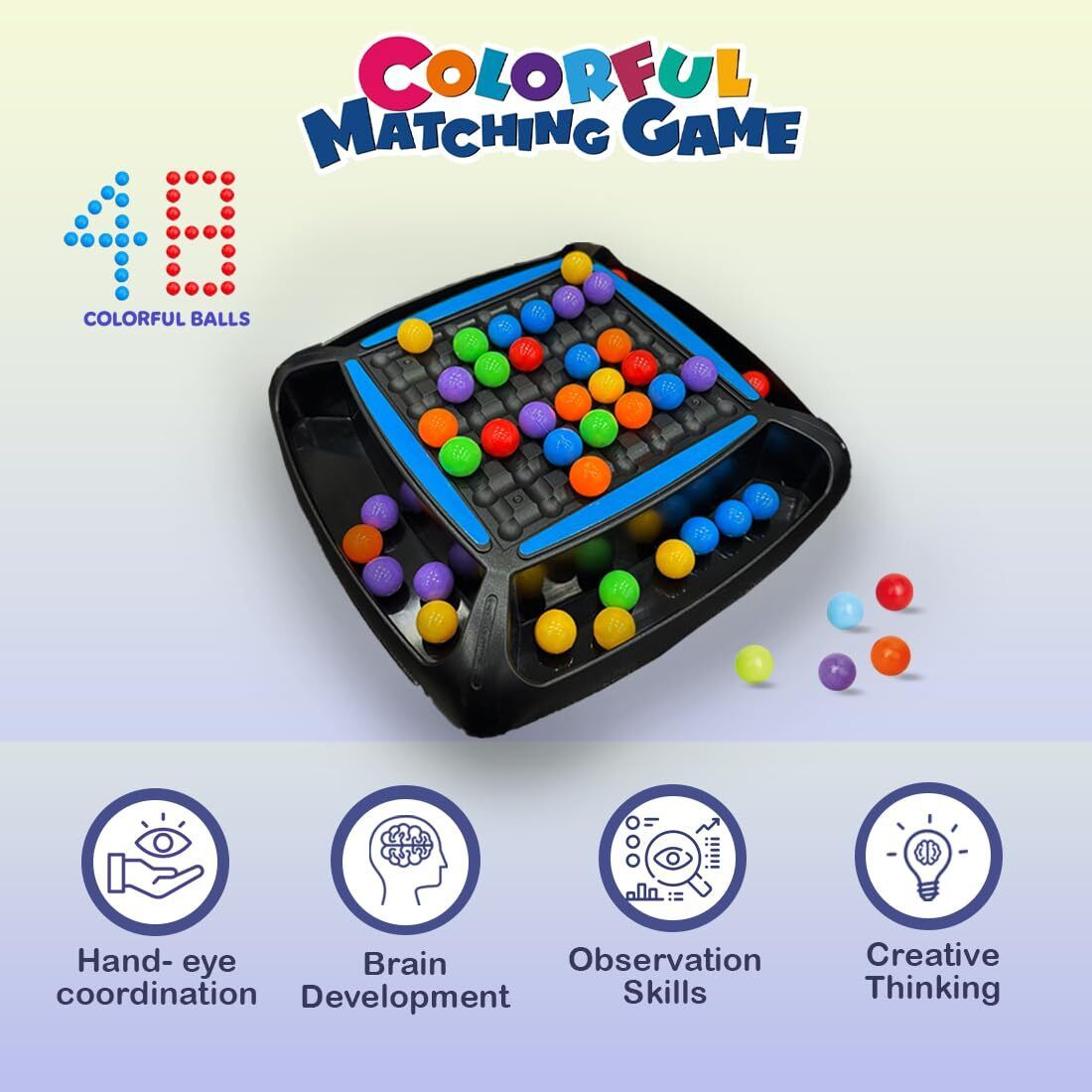 fraimingo Rainbow Puzzle Ball Board Game with Color Matching Challenge Educational Board Games-picture-27