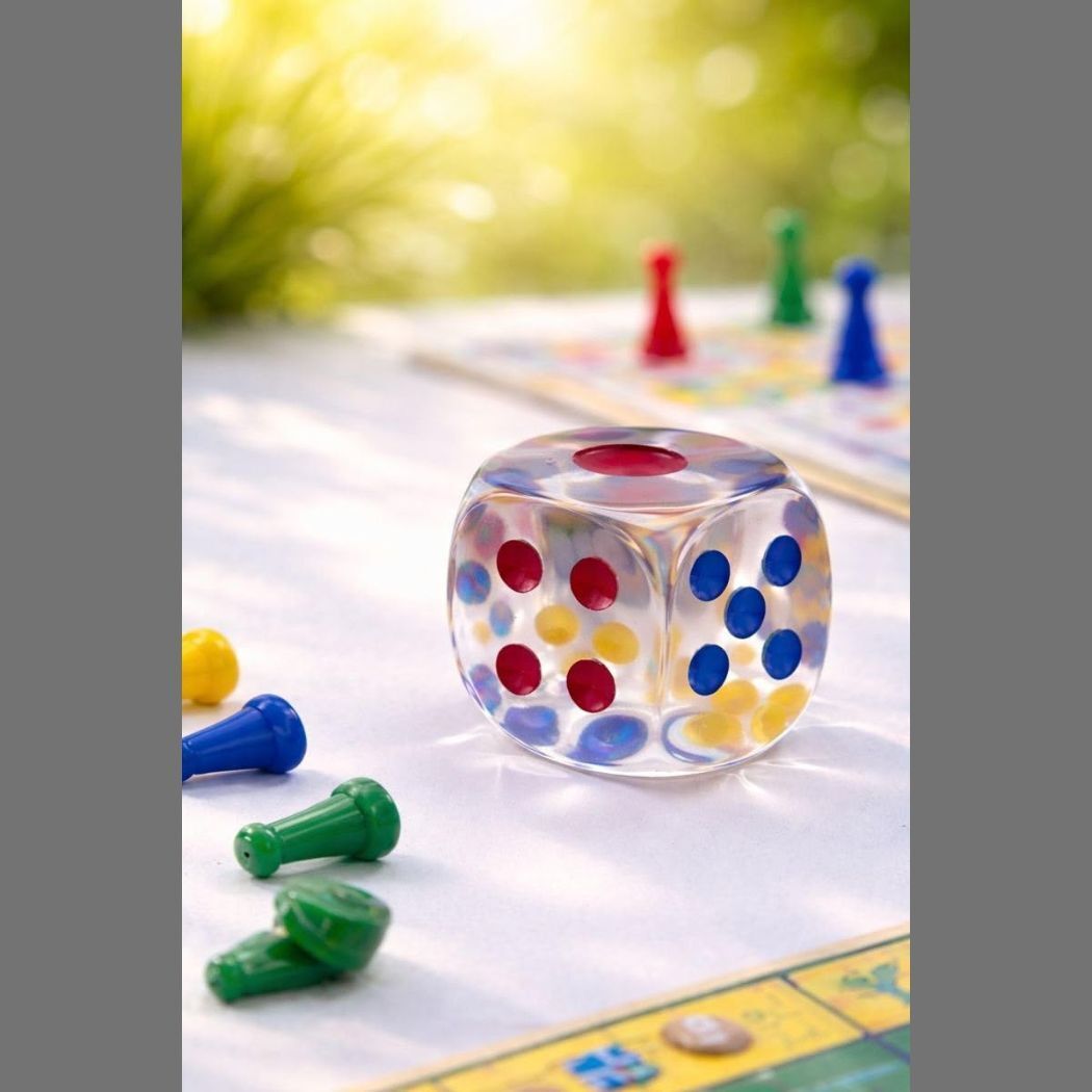 digsmorden Jumbo Dice with Colored Dots, 6-Sided Transparent Gaming Dice for Farkle_07 Party & Fun Board Game-picture-2