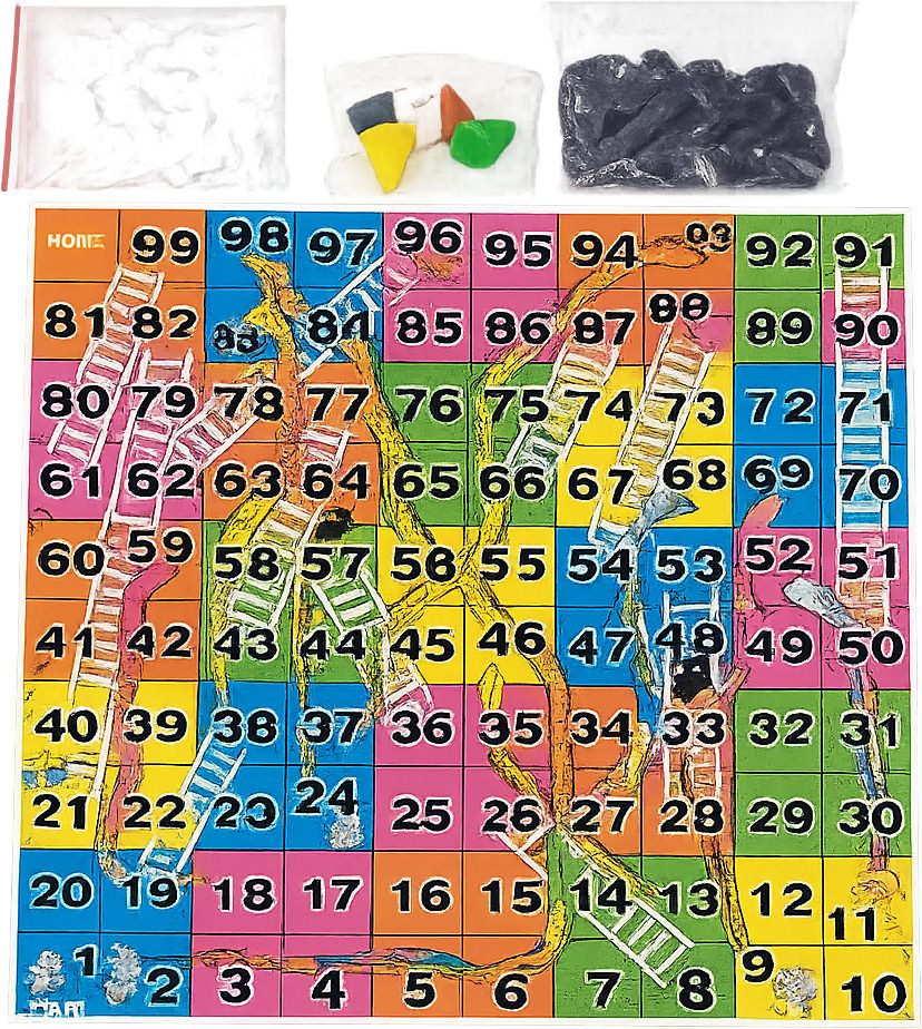 kathanshop snacks ladder with chess board 2in1 games Board Game Accessories-picture-1