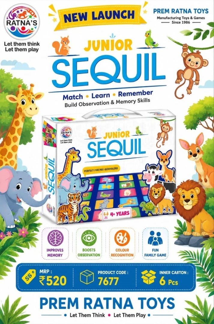 Junior Sequil (7677) Perfect For Pre Schooler Educational Board Games-image-41