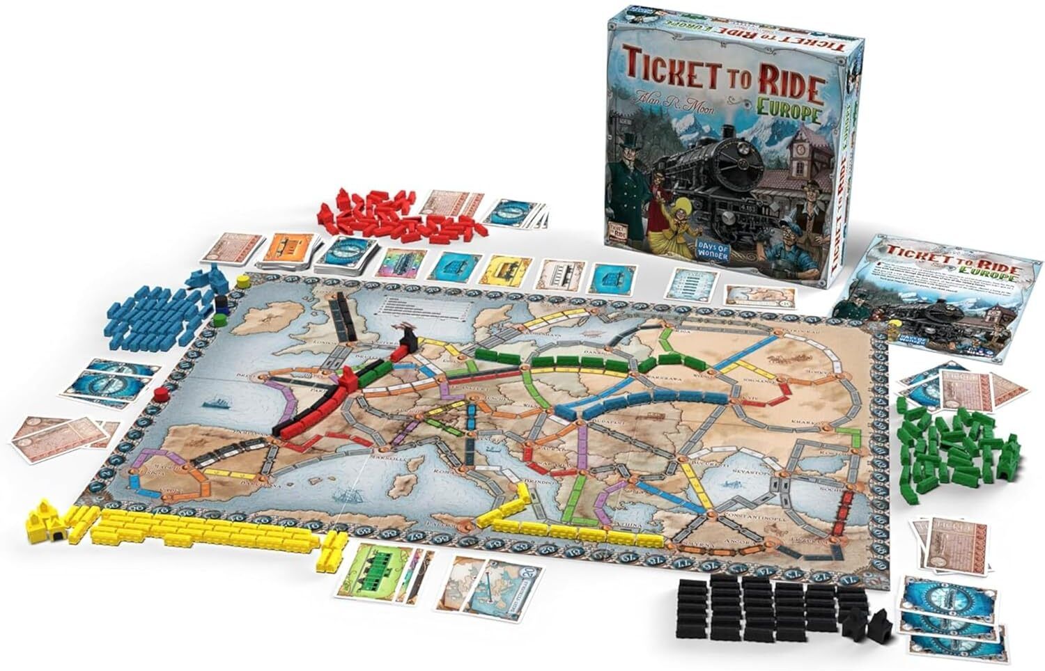 toytot Ticket to Ride Europe Board Game Strategy Family Game 2–5 Players Ages 4+ 20 cm Archery Board-picture-30