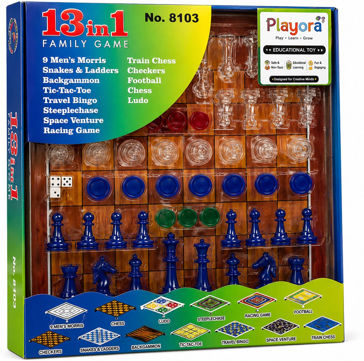 13 in 1 Family Games Collection for Brain Development & Family Fun Educational Board Games-image-26