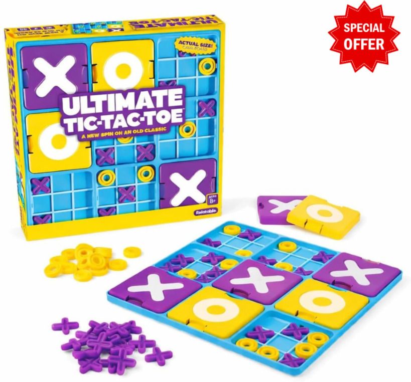 Tic Tac Toe Board XOXO Multiplayer Strategic Family Fun Game Kids & Adults Educational Board Games-image-41
