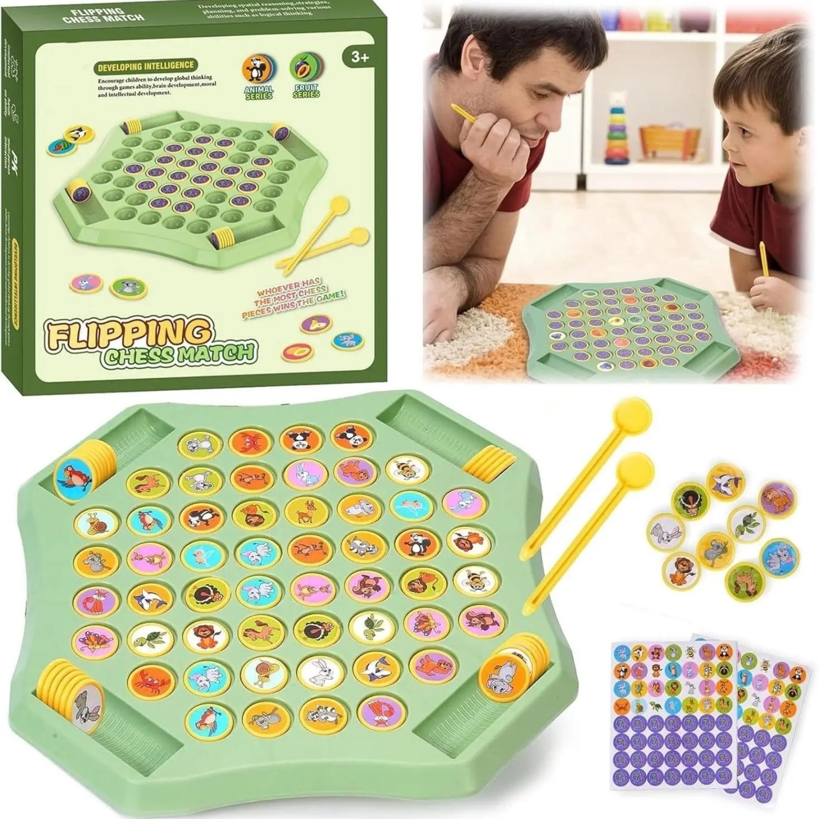 countrylink Animal Memory Matching Board Game | Memory Flip Chess Game for Kids Indoor Game Educational Board Games-picture-32