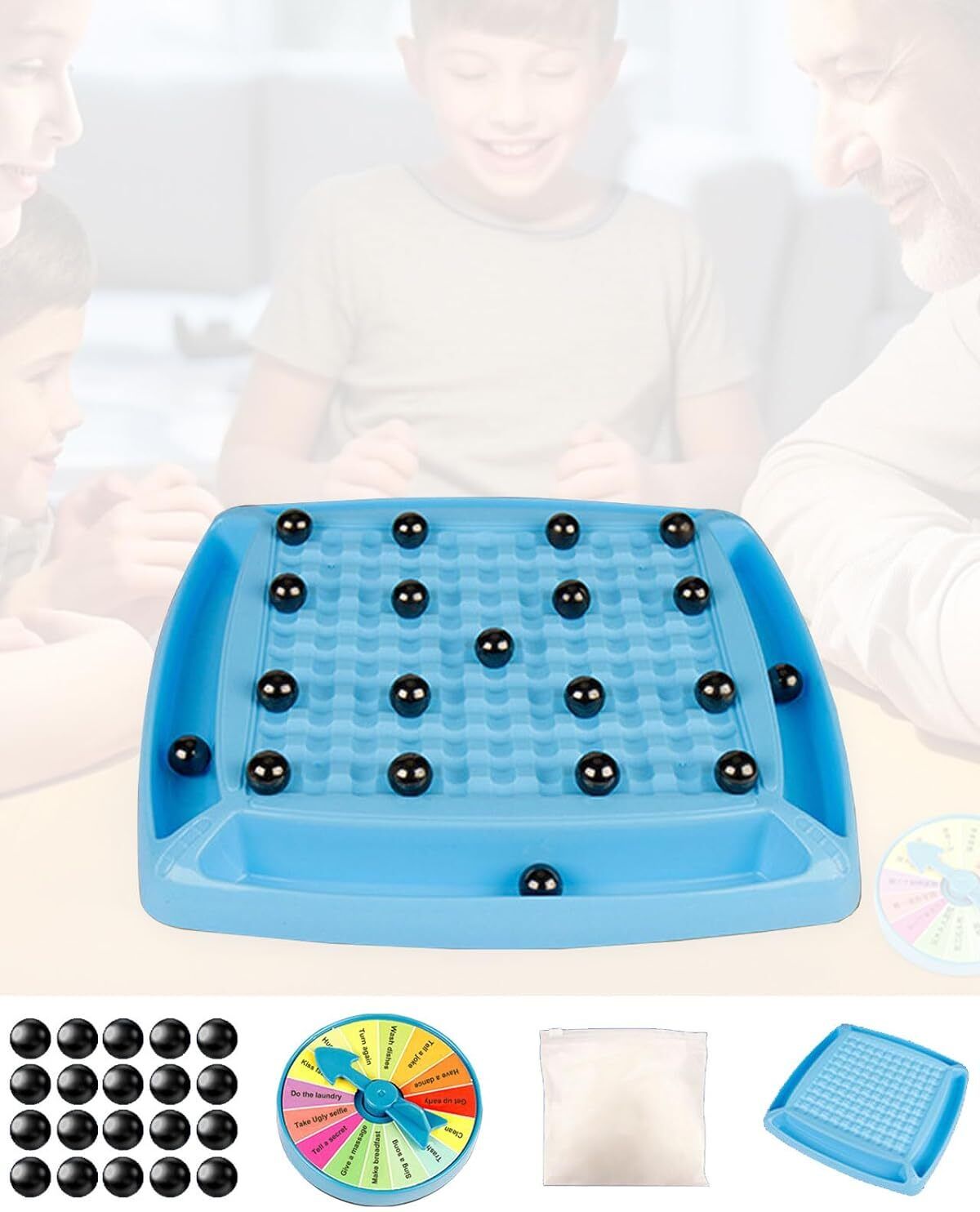 venimall Magnetic Stones Game Magnetic Chess Game with Stones 10 cm Dart Board-picture-45