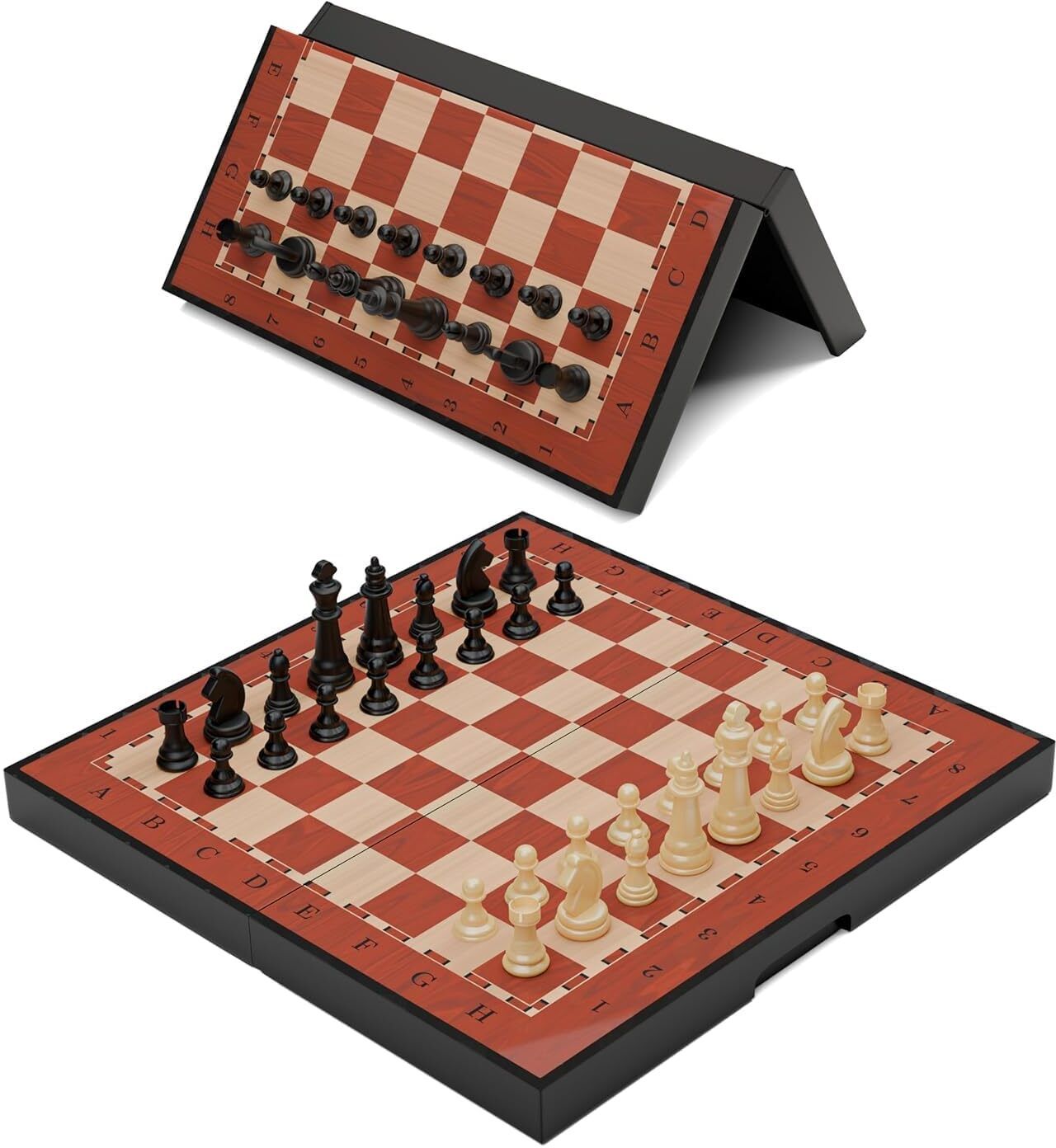 Magnetic Chess Board Set with Folding Chess Board for Kids and Adults - 9.5 Inch 3 cm Chess Board-image-1