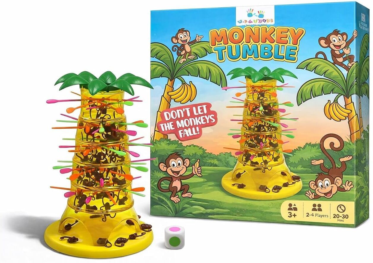 ra empire Monkey Tumble Tower Game for Kids, Stick-Pulling Hanging Monkey Drop Game-picture-37