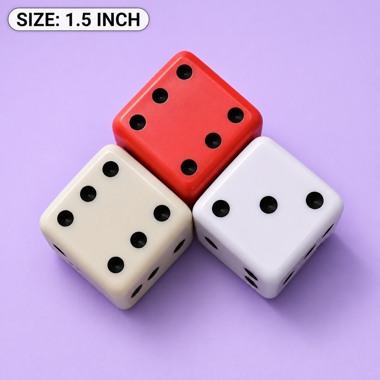 2 Playing Dice Plastic Game Dice with Clear Black Dots, Six Sided Number Cubes Board Game Accessories-image-16